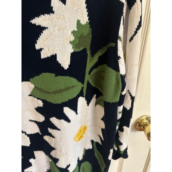 Jones New York Sport  Daisy Sweater‎ 3/4 Sleeve Cottage Core Size Large - Picture 2 of 3